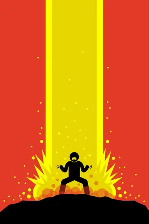 Homem superpoderoso carregando  Ilustração