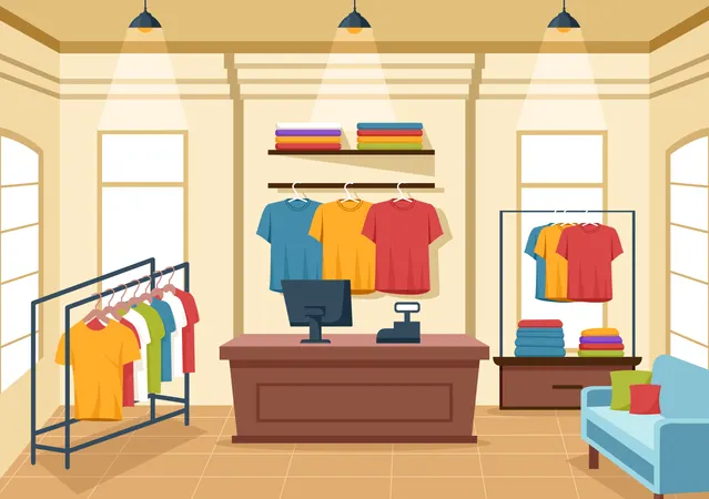 T-shirt Store  Illustration