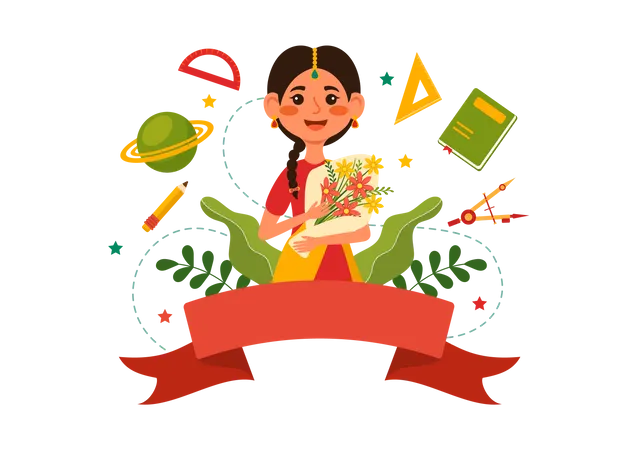 Teacher Day in India  Illustration