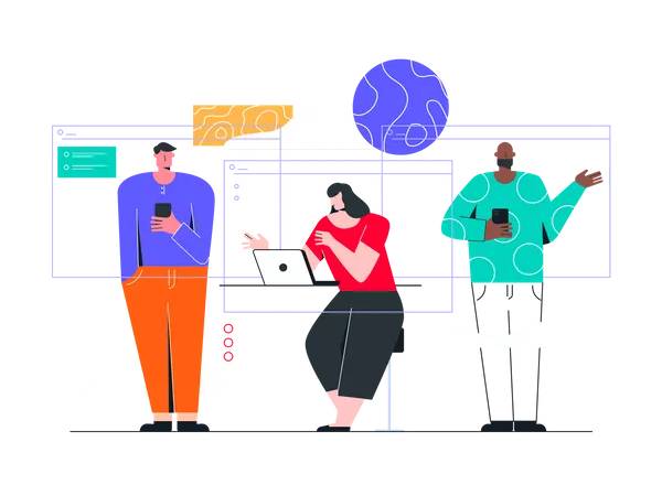 Zusammenarbeit  Illustration