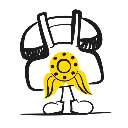 Telefon mit Schnurrbart  Illustration