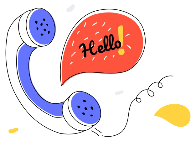 Assistência por telefone  Ilustração