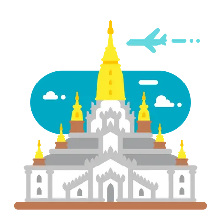 Templo budista  Ilustración