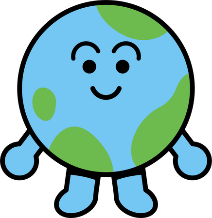 Terra feliz  Ilustração