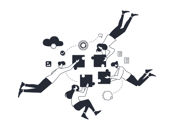 Trabajo cooperativo  Ilustración