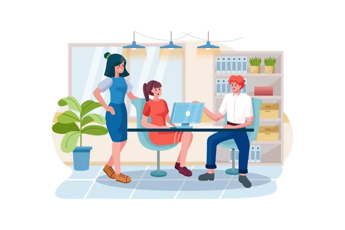 Trabajo en equipo  Ilustración