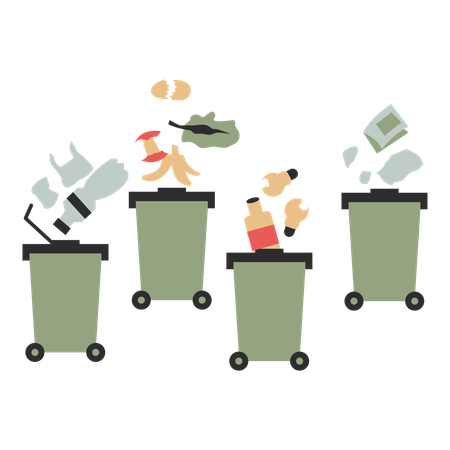 Tri des déchets  Illustration
