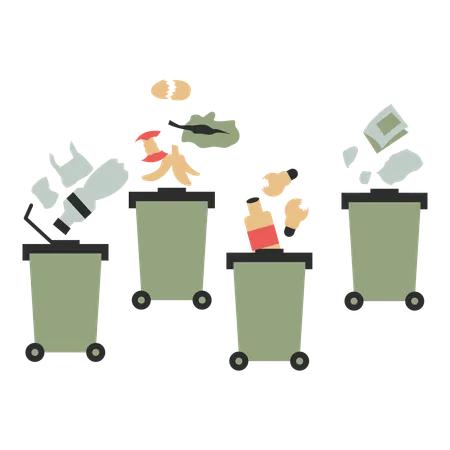 Tri des déchets  Illustration