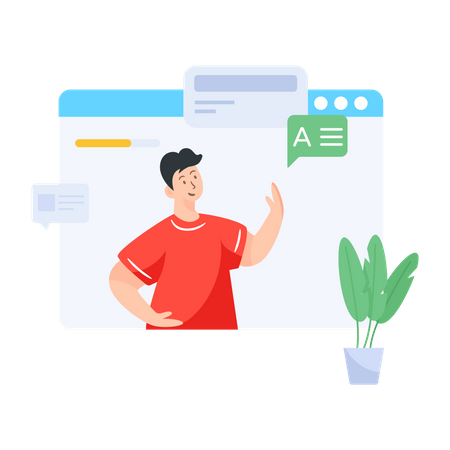 Professor on-line  Ilustração