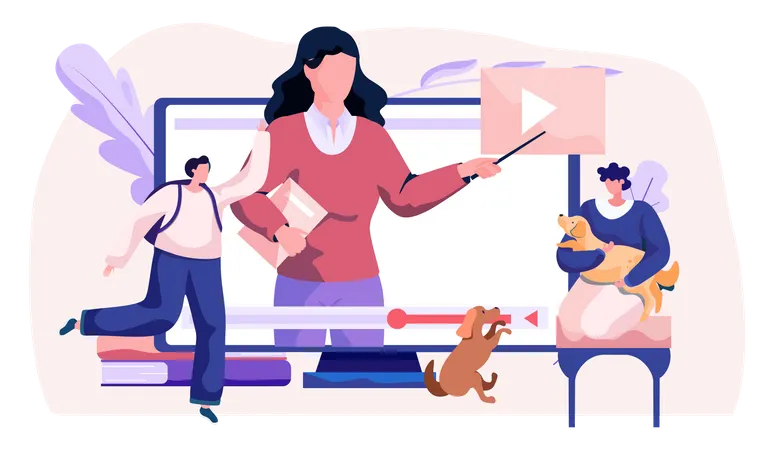 Tutorial about keeping and feeding dogs at home  Illustration