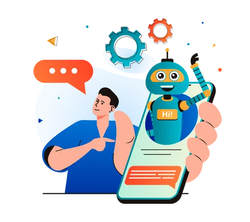 Use virtual assistant  일러스트레이션