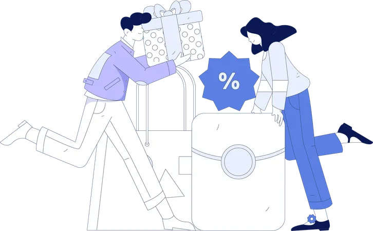 Voucher de desconto em compras  Ilustração