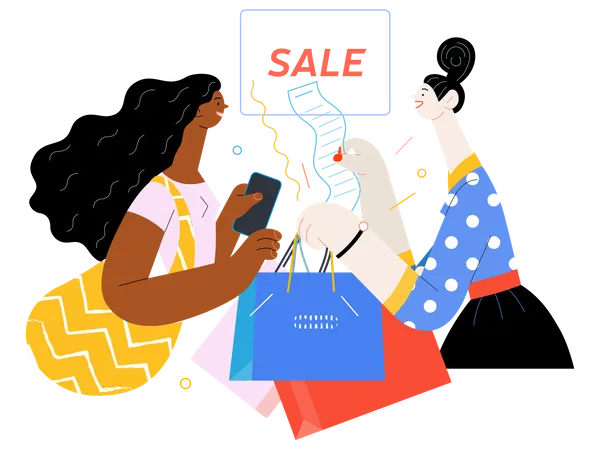 Vente en ligne  Illustration