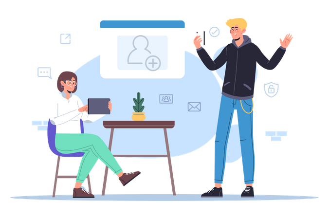 Video Calling  Illustration
