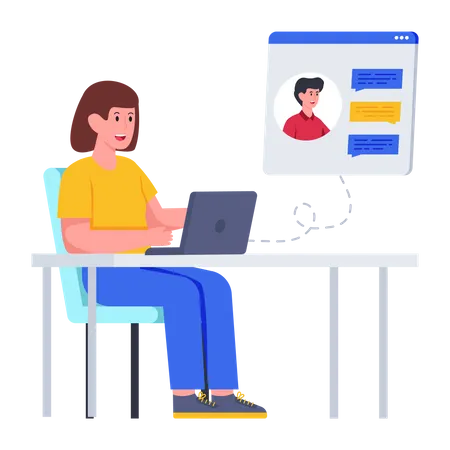 Video Chat  Illustration