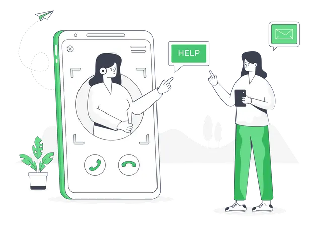 Virtual Assistant  일러스트레이션