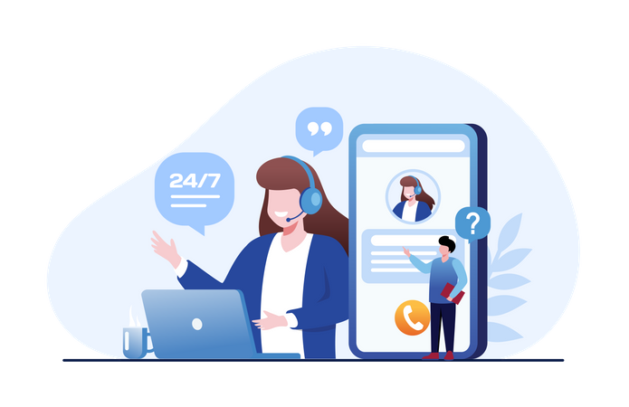Virtual Assistant  일러스트레이션