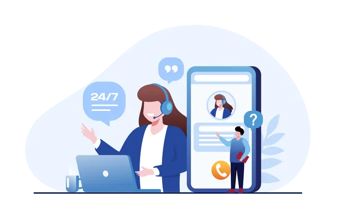Virtual Assistant  일러스트레이션