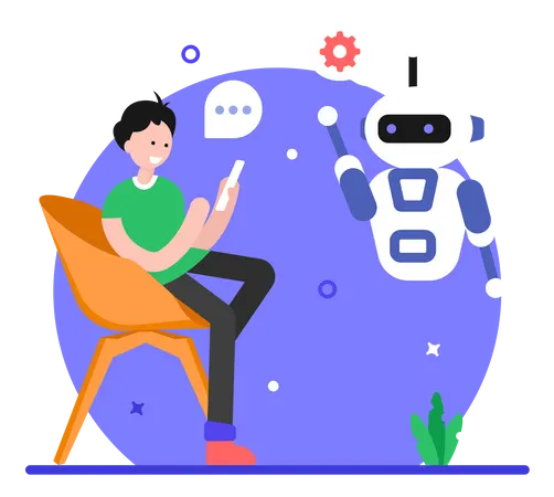 Virtueller Assistent  Illustration