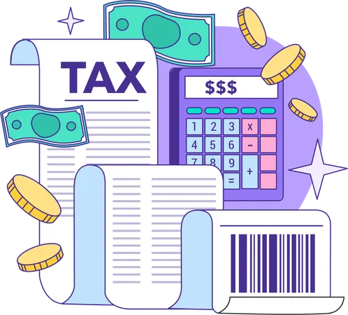 Visualizações do funcionário no documento fiscal  Ilustração