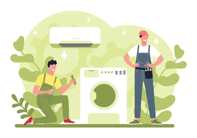 Washing Machine Repairing  Illustration
