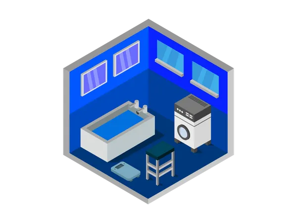 Washroom  イラスト