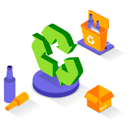 Waste recycling  Illustration