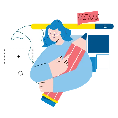 Nachrichtenautorin  Illustration