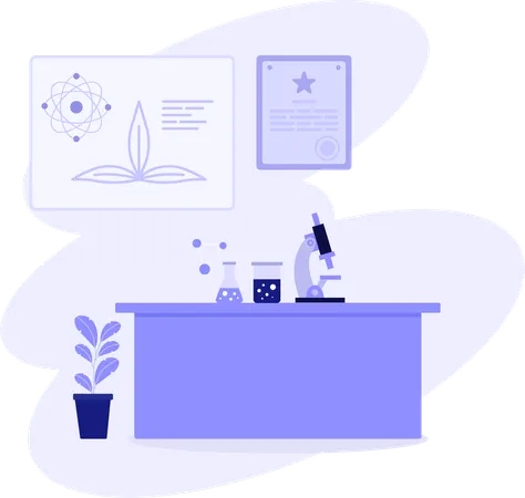 Wissenschaftslabor  Illustration