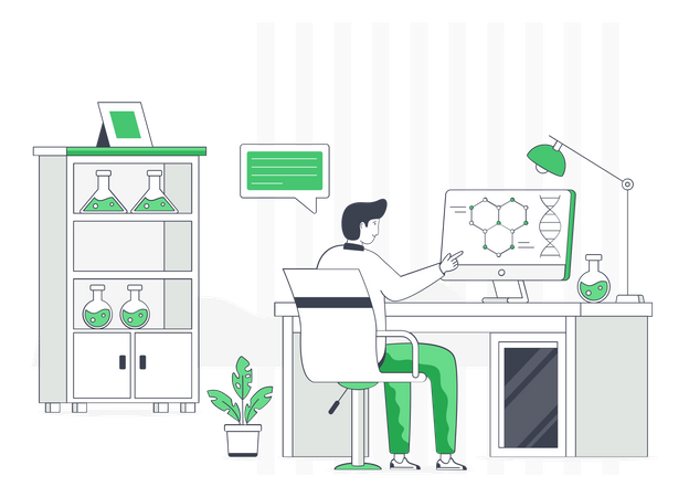 Wissenschaftswebsite  Illustration