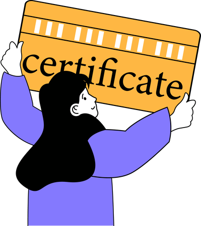 Woman have beauty certificate  Illustration