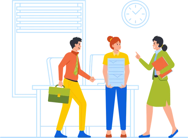 Woman Victim Of Social Bullying in Office  イラスト