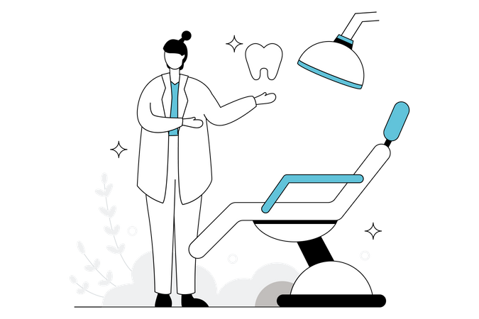 Zahnarztklinik  Illustration