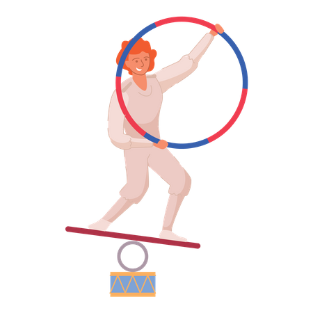 Zirkusmanege-Show  Illustration